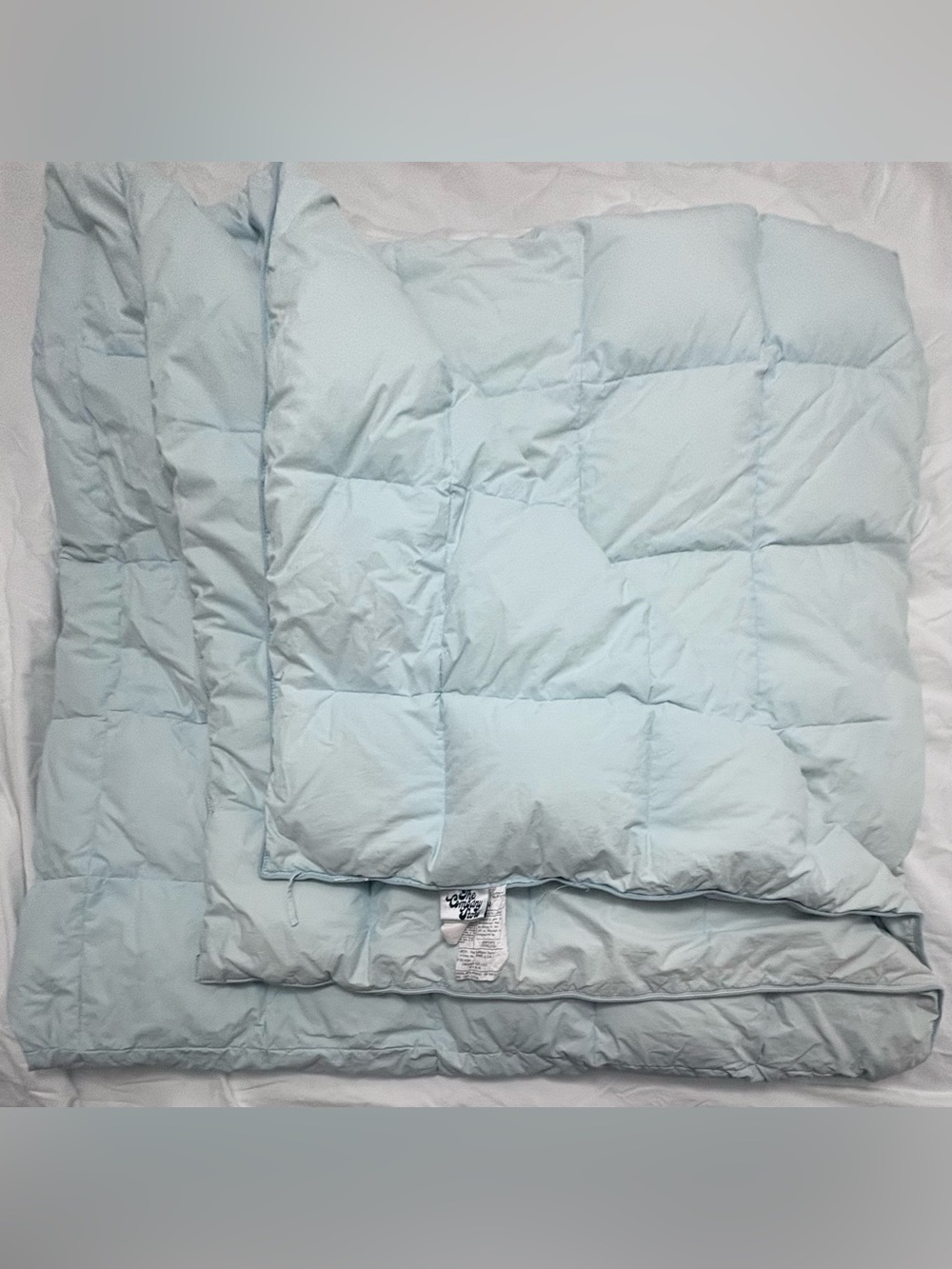 The Company Store 100% Goose Down All Season Comforter Full Size Light Blue